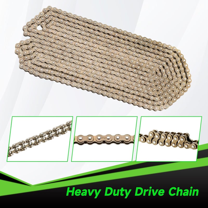 XIKOBY 25H Roller Chain 10 Feet 480 Links Compatible with Razor MX350 MX650 MX500 RSF650 Electric Dirt Rocket Bike 47cc 49cc 2 Stroke Gas Scooter Mini Pocket Bike ATV Go Kart Parts with Chain Breaker - Image 3